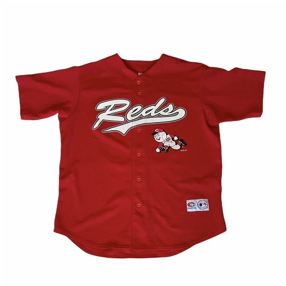 Vintage Ken Griffey Jr. Baseball Jersey Mens L True Fan Cincinnati Reds SS - Picture 2 of 9